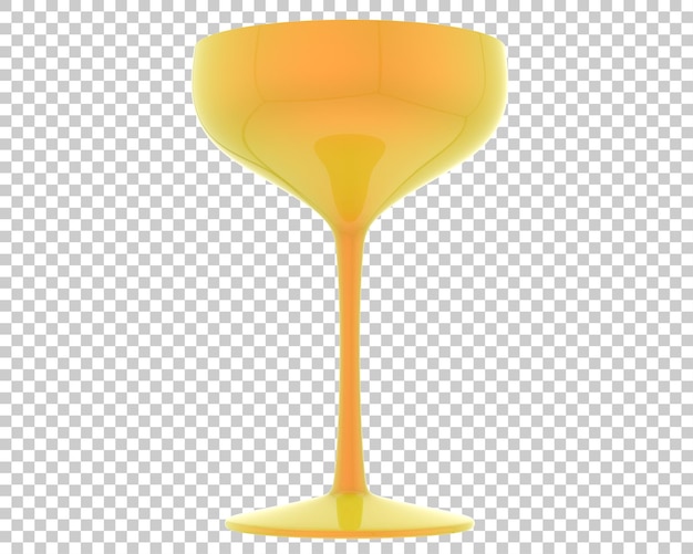 Bicchiere da cocktail su sfondo trasparente 3d rendering illustrazione