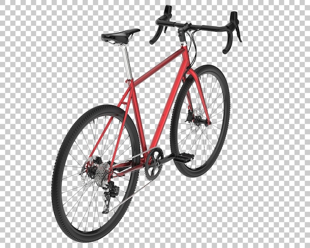 Bici veloce isolata su sfondo trasparente 3d rendering illustrazione
