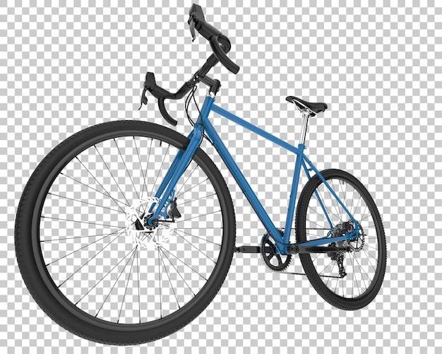 Bici veloce isolata su sfondo trasparente 3d rendering illustrazione