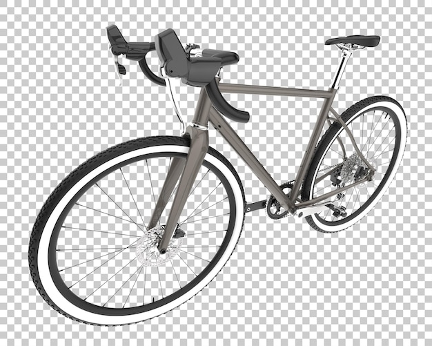Bici veloce isolata su sfondo trasparente 3d rendering illustrazione