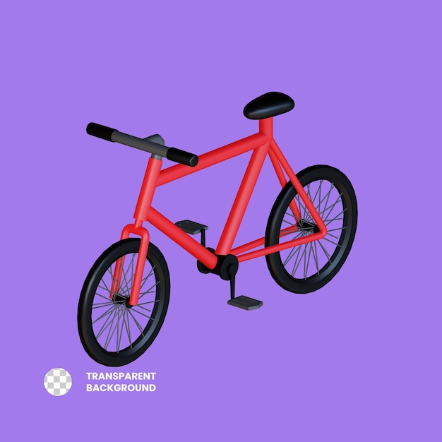 Bicicleta, 3d, rendido, icono, ilustración