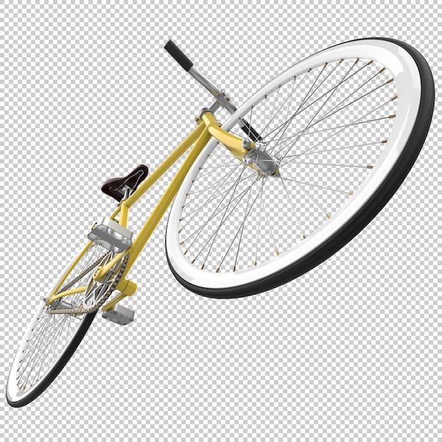 Bicicleta de ciudad sobre fondo transparente Ilustración de renderizado 3d
