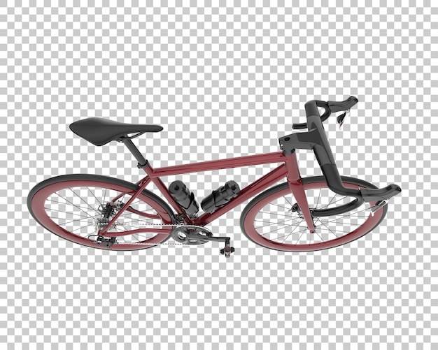 Bicicleta clásica aislada sobre fondo transparente Ilustración de renderizado 3d