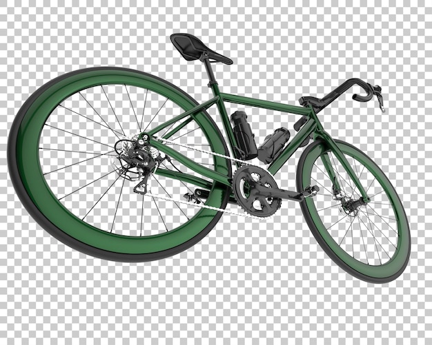Bicicleta clásica aislada sobre fondo transparente Ilustración de renderizado 3d