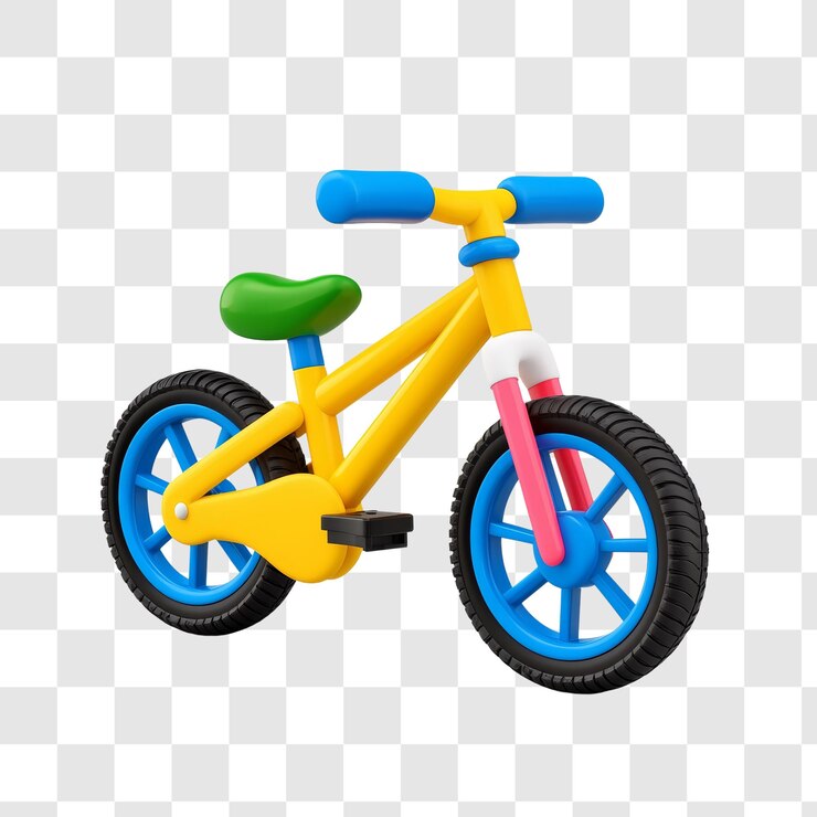 PSD bicicleta de brinquedo colorida para crianças brincarem e aprenderem