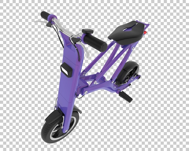 PSD bicicleta eléctrica aislada en el fondo ilustración de renderización 3d