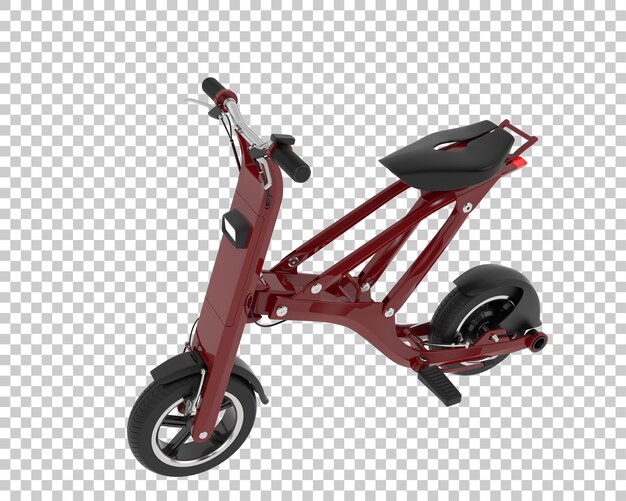 PSD bicicleta eléctrica aislada en el fondo ilustración de renderización 3d
