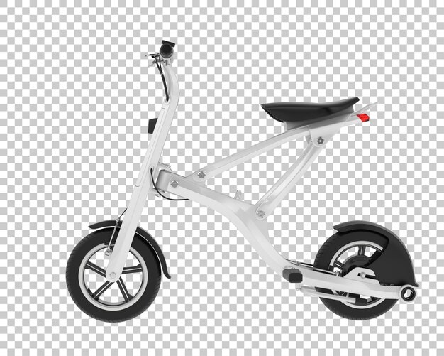 PSD bicicleta eléctrica aislada en el fondo ilustración de renderización 3d