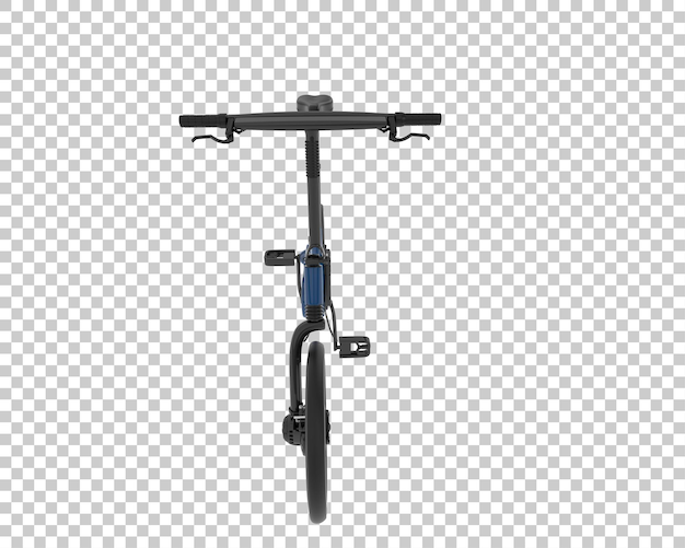 Bicicleta eléctrica plegable aislada sobre fondo transparente ilustración de renderizado 3d