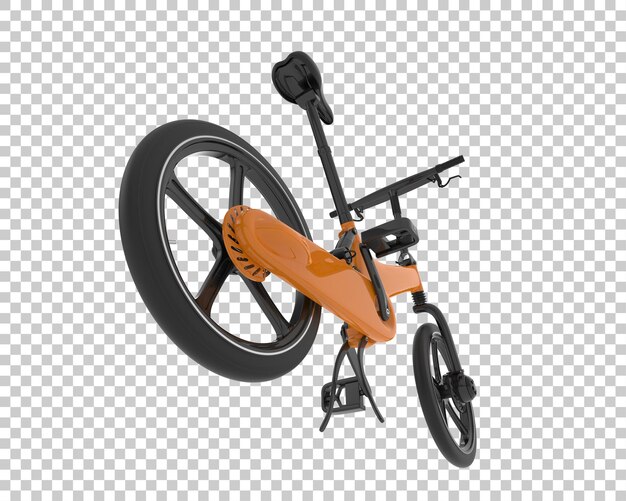 PSD bicicleta eléctrica plegable aislada sobre fondo transparente ilustración de renderizado 3d