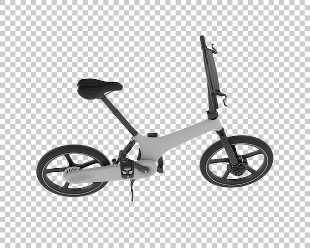 PSD bicicleta elétrica dobrável isolada em fundo transparente ilustração de renderização 3d