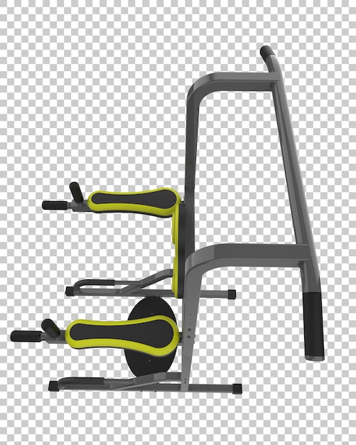 Bicicleta de gimnasio fitness aislada sobre fondo transparente Ilustración de renderizado 3d
