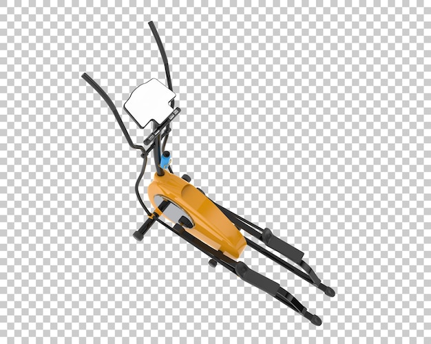 Bicicleta magnética de interior sobre fondo transparente Ilustración de renderizado 3d