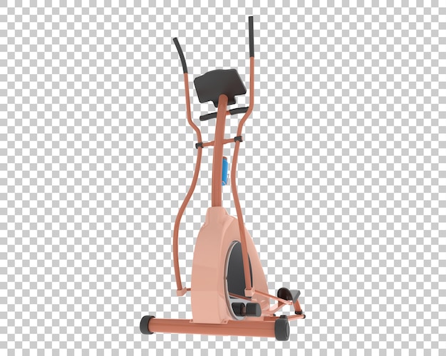 Bicicleta magnética de interior sobre fondo transparente Ilustración de renderizado 3d