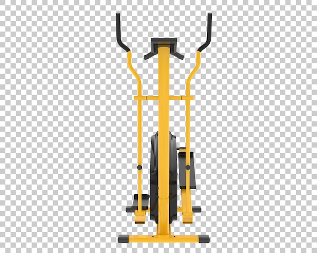 Bicicleta magnética de interior sobre fondo transparente Ilustración de renderizado 3d