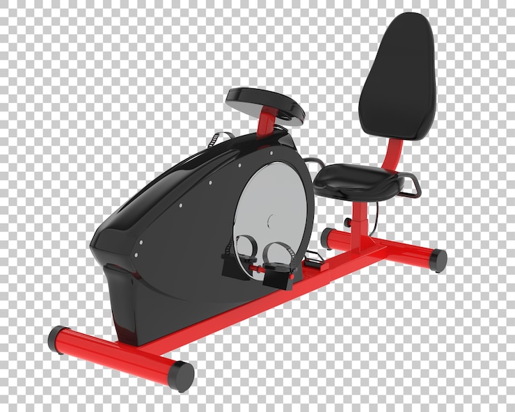PSD bicicleta magnética de interior sobre fondo transparente ilustración de renderizado 3d
