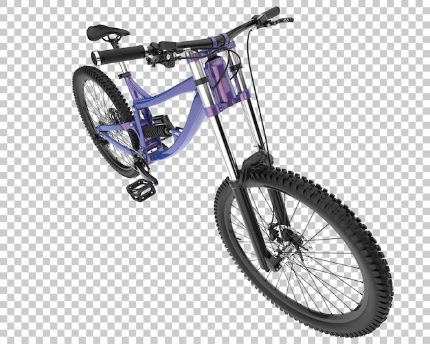 Bicicleta de montaña aislada en un fondo transparente Ilustración de renderización 3D