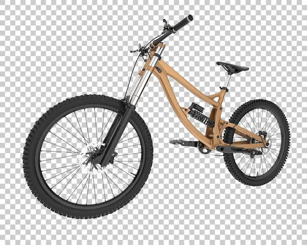 Bicicleta de montaña aislada en un fondo transparente Ilustración de renderización 3D