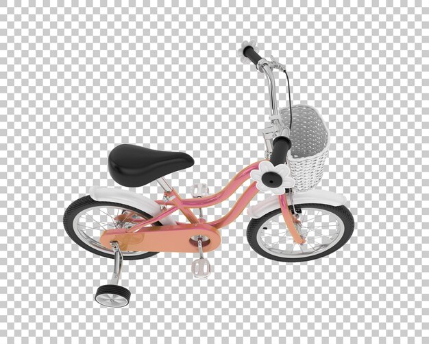 PSD una bicicleta de niño aislada en el fondo ilustración de renderización 3d