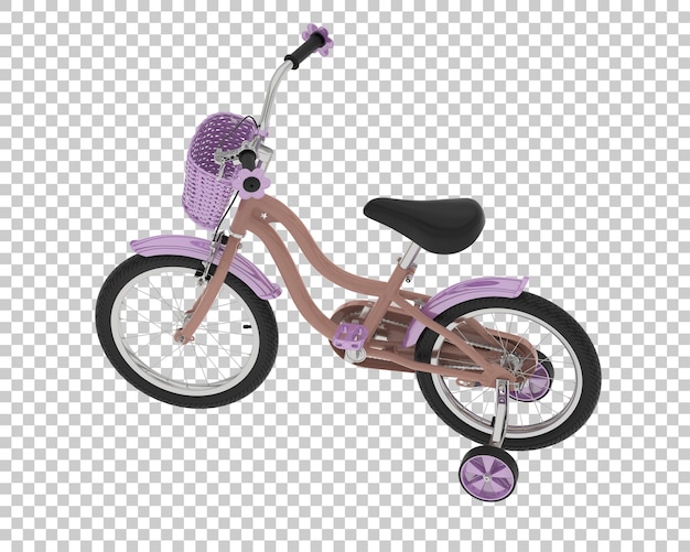 PSD una bicicleta de niño aislada en el fondo ilustración de renderización 3d