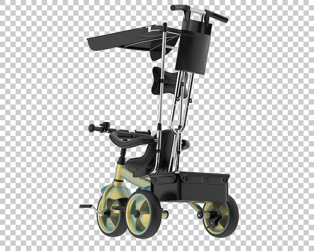 La bicicleta de los niños aislada en un fondo transparente Ilustración de renderización en 3D