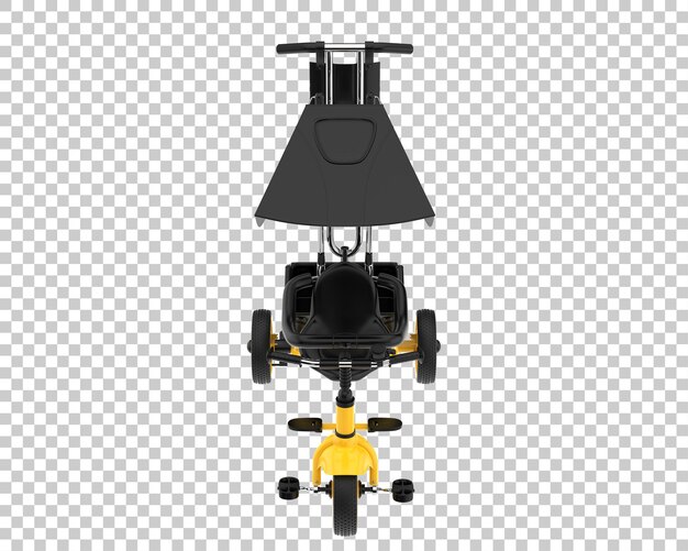 La bicicleta de los niños aislada en un fondo transparente Ilustración de renderización en 3D