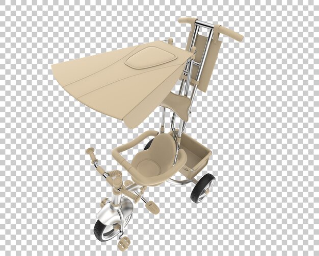 La bicicleta de los niños aislada en un fondo transparente Ilustración de renderización en 3D