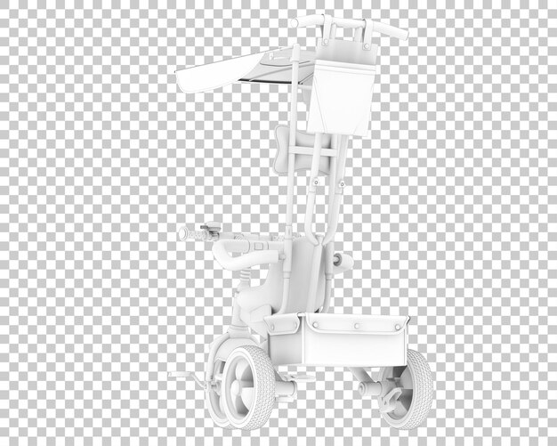 La bicicleta de los niños aislada en un fondo transparente Ilustración de renderización en 3D
