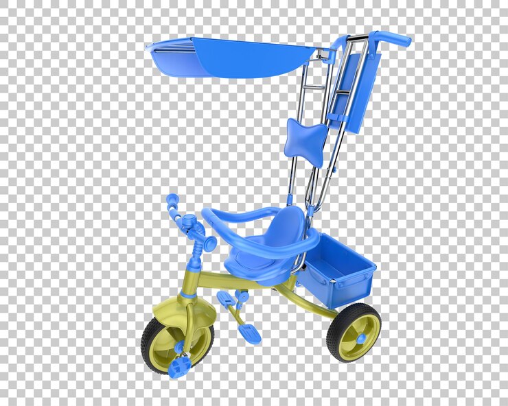 PSD bicicleta para niños aislada sobre fondo transparente ilustración de renderizado 3d