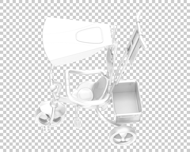 Bicicleta para niños aislada sobre fondo transparente Ilustración de renderizado 3d