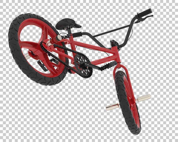 PSD bicicleta pequeña en la ilustración de renderizado 3d de fondo transparente