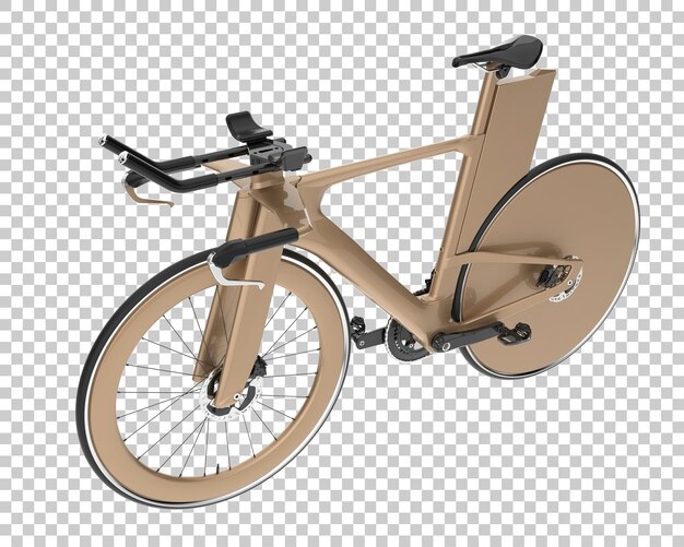 Bicicleta rápida aislada en la ilustración de renderizado 3d de fondo transparente