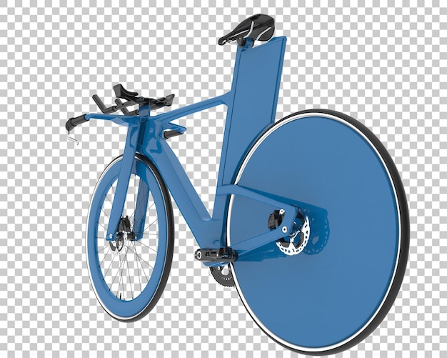 Bicicleta rápida aislada en la ilustración de renderizado 3d de fondo transparente