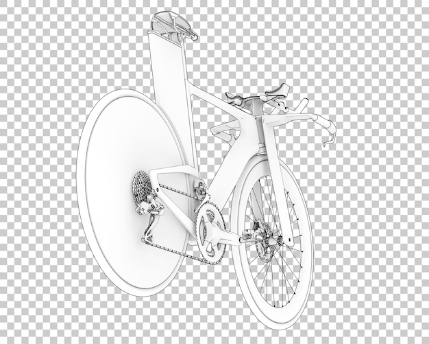 PSD bicicleta rápida aislada en la ilustración de renderizado 3d de fondo transparente