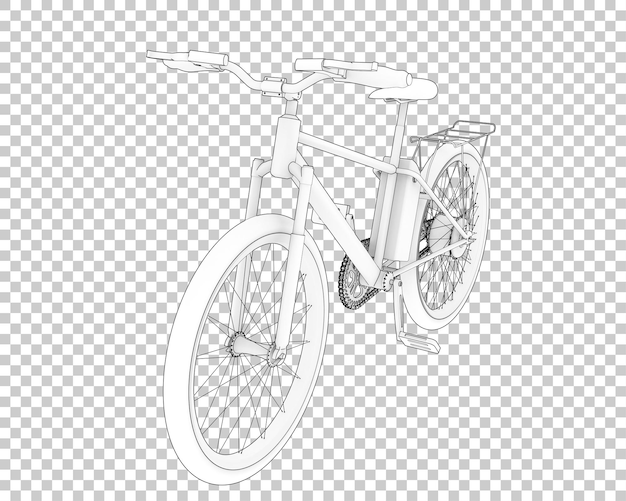 PSD bicicleta rápida isolada na ilustração de renderização 3d de fundo transparente