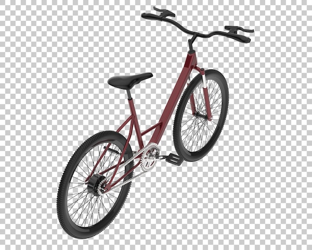 PSD bicicleta realista aislada en la ilustración de representación 3d de fondo transparente