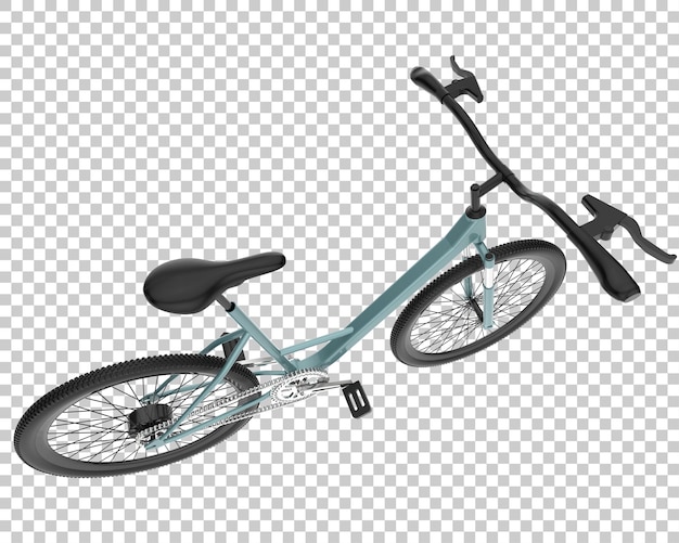 Bicicleta realista aislada en la ilustración de representación 3d de fondo transparente