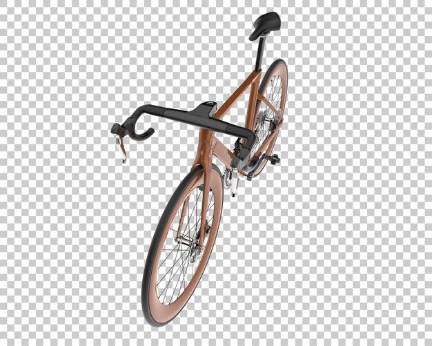 PSD bicicleta realista aislada en la ilustración de representación 3d de fondo transparente