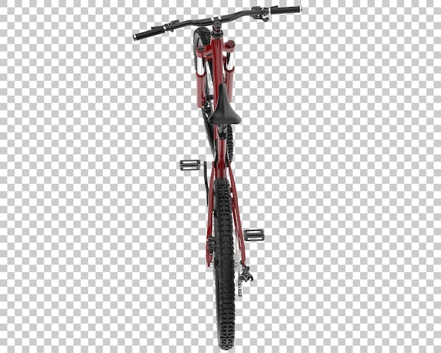 PSD bicicleta realista aislada en la ilustración de representación 3d de fondo transparente