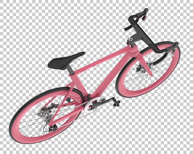 PSD bicicleta realista aislada en la ilustración de representación 3d de fondo transparente