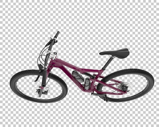PSD bicicleta realista aislada en la ilustración de representación 3d de fondo transparente