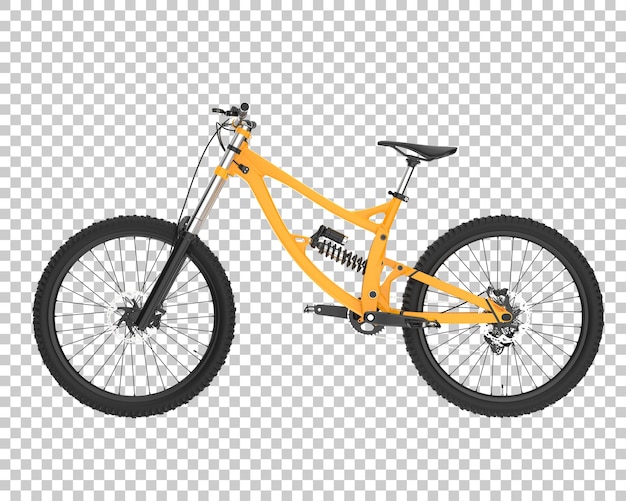 Bicicleta realista aislada en la ilustración de representación 3d de fondo transparente