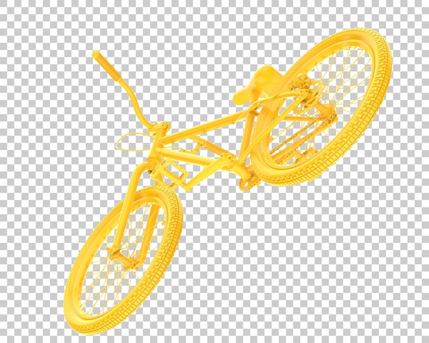 Bicicleta realista isolada na ilustração de renderização 3d de fundo transparente