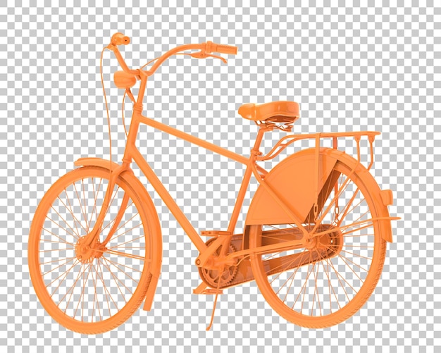 PSD bicicleta realista isolada na ilustração de renderização 3d de fundo transparente