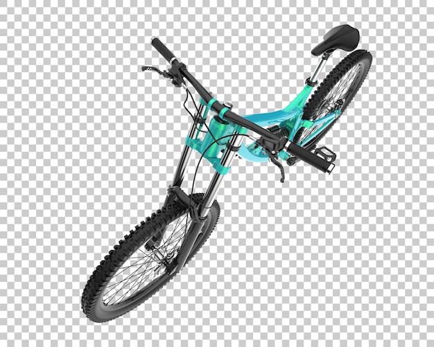 Bicicleta realista isolada na ilustração de renderização 3d de fundo transparente