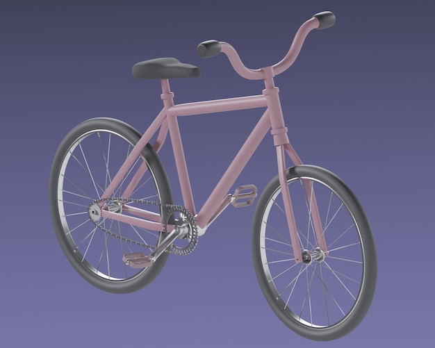 Bicicleta renderizada 3d psd