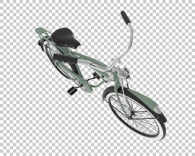 Bicicleta retro aislada en el fondo Ilustración de renderización 3D