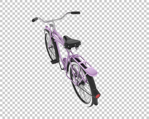 Una bicicleta retro aislada en el fondo de una ilustración de renderización 3D