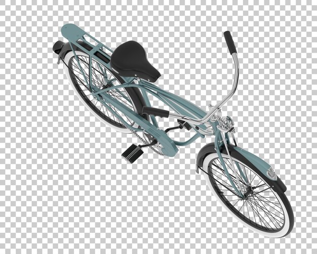 Bicicleta retro aislada en el fondo Ilustración de renderización 3D