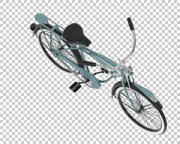 Bicicleta retro aislada en el fondo ilustración de renderización 3d